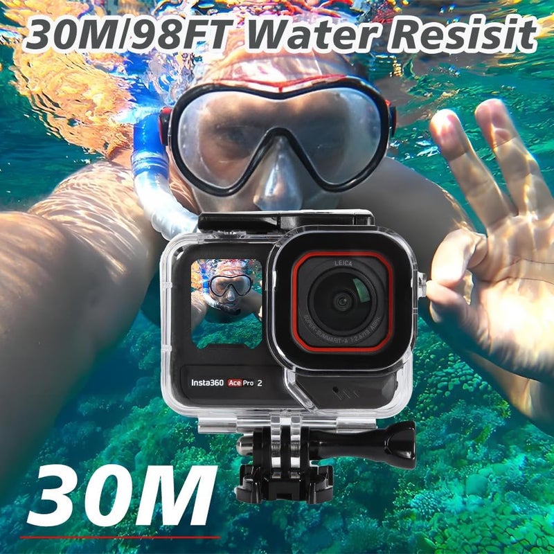 Shoot Waterproof Case with Anti-Fog Insert for Insta360 Ace Pro 2,Waterproof up to 30M/98FT, Dive Case Shell for Insta360 Ace Pro 2 Action Camera - Image 2